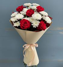 Букет цветов из:  Розы и Хризантемы в Пскове