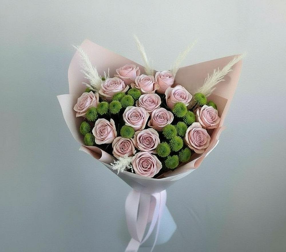 Букет цветов из: Розы и Хризантемы в Пскове