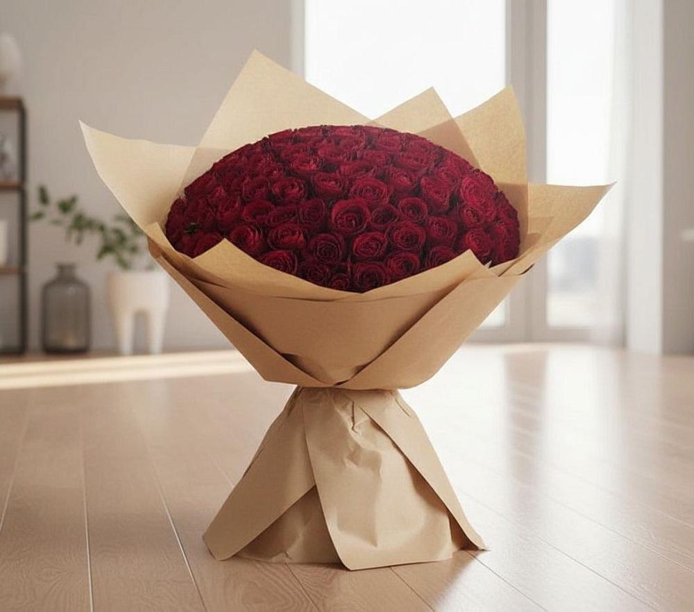 Букет 101 Красная роза в Пскове