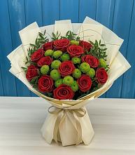 Букет цветов из:  Розы и Хризантемы в Пскове